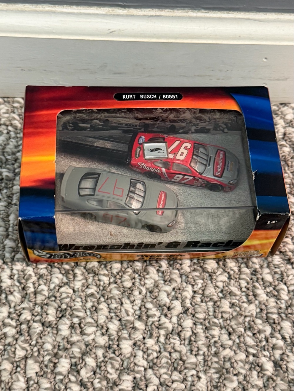Kurt Busch Die-Cast Car Set - Red and Gray 97 Hot wheels Nascar